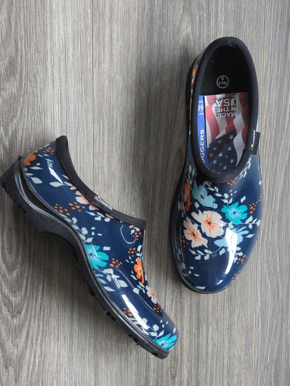 Sloggers Women's Floral Garden Shoes Size 9